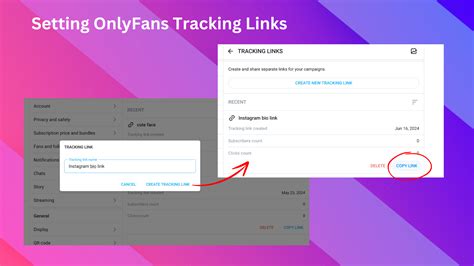 How to create tracking links on OnlyFans